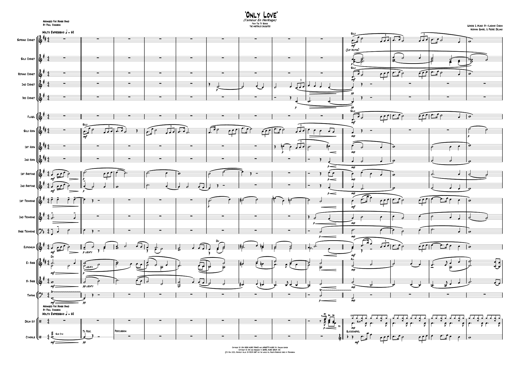 Only Love (l'amour En Heritage) (arr. Paul Johnson)
