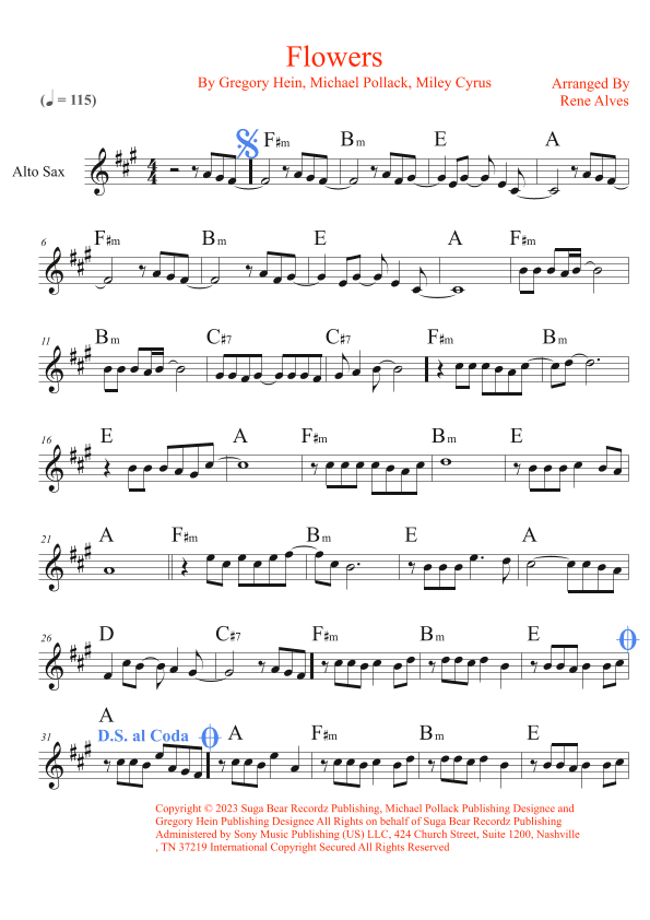 Flowers (arr. Rene Alves)