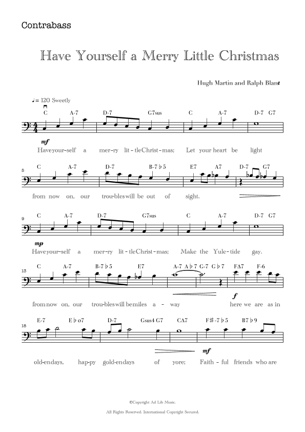 Have Yourself A Merry Little Christmas (arr. Music Ad Lib)