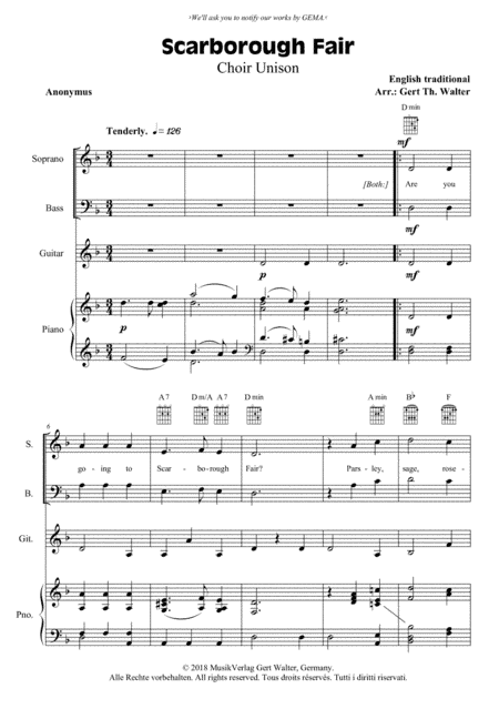 Scarborough Fair (arr. Gert Th. Walter)