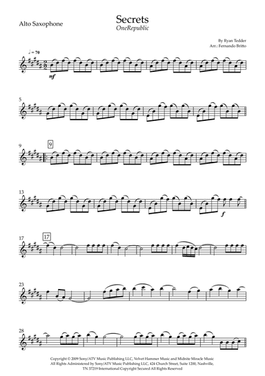 Secrets (arr. Fernando Britto)