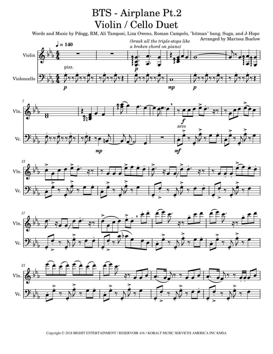 Airplane Pt.2 (arr. Marissa Buelow)