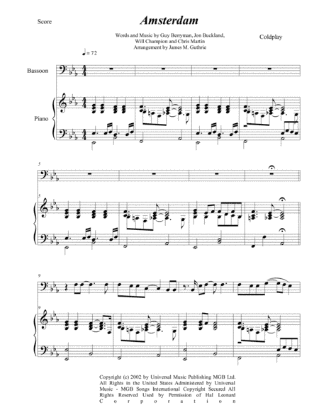 Amsterdam (arr. James M. Guthrie)