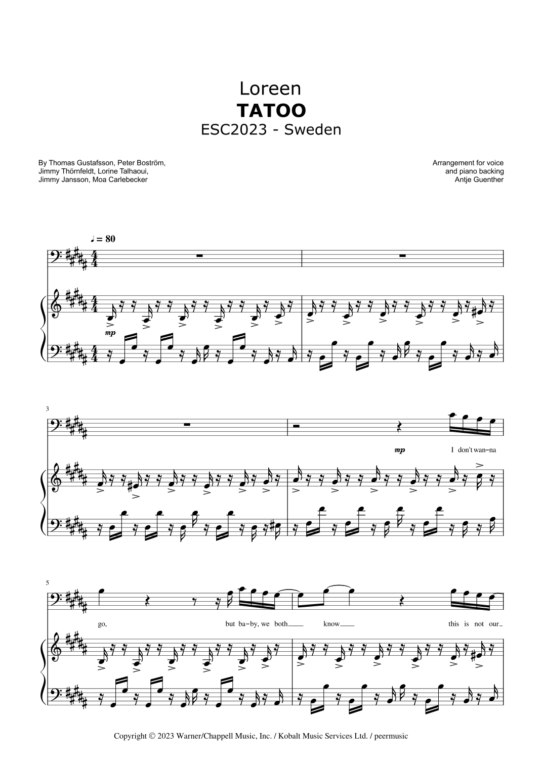 Tattoo (arr. Antje Günther)