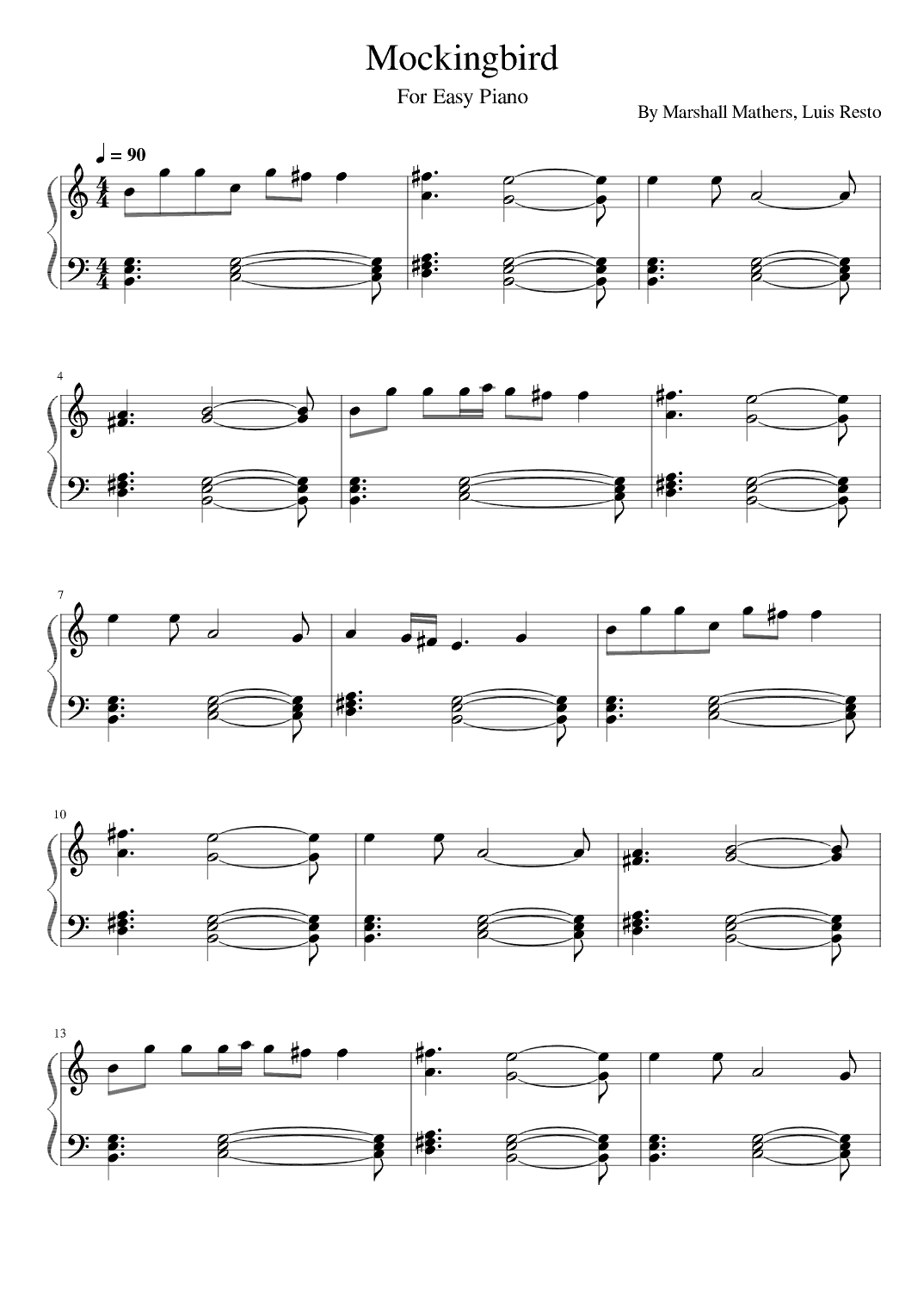 Mockingbird (arr. poon)
