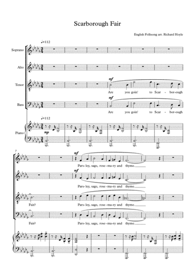 Scarborough Fair (satb) (arr. Richard Hoyle)