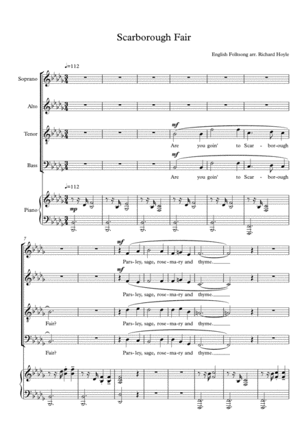 Scarborough Fair (satb) (arr. Richard Hoyle)