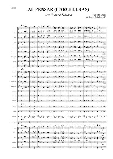 Al pensar (Carceleras) from Las hijas del Zebedeo (arr. Bojan Mladenović)