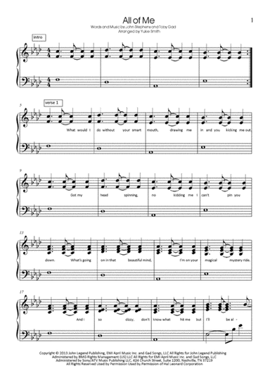 All Of Me (arr. Yukie Smith)