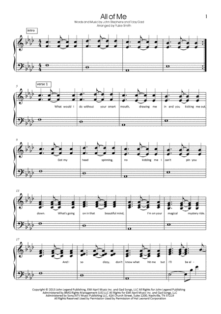 All Of Me (arr. Yukie Smith)