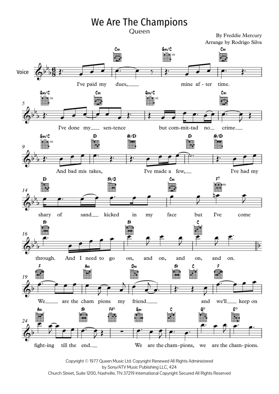 We Are The Champions (arr. Rodrigo Silva)