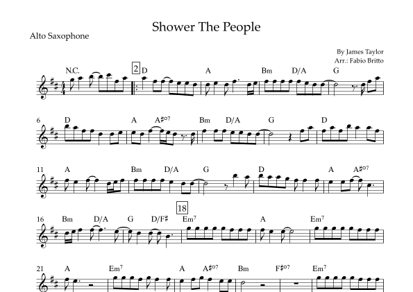 Shower The People (arr. Fabio Britto)