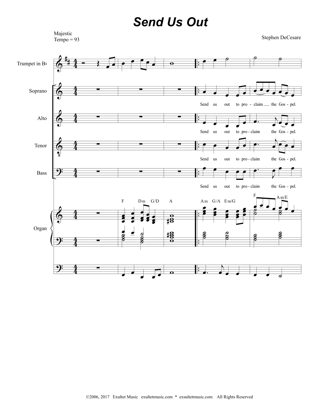 Send Us Out (SATB - Alternate Version)