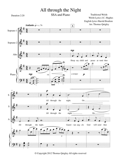 All through the Night (arr. Thomas Quigley)