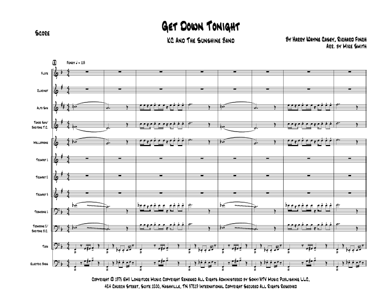 Get Down Tonight (arr. Mike Smith)