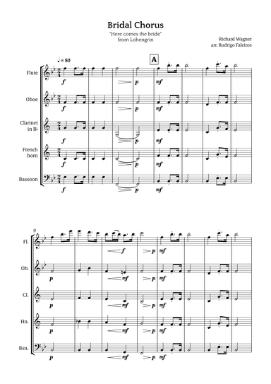 Bridal Chorus (Here Comes The Bride) (arr. Rodrigo Faleiros)