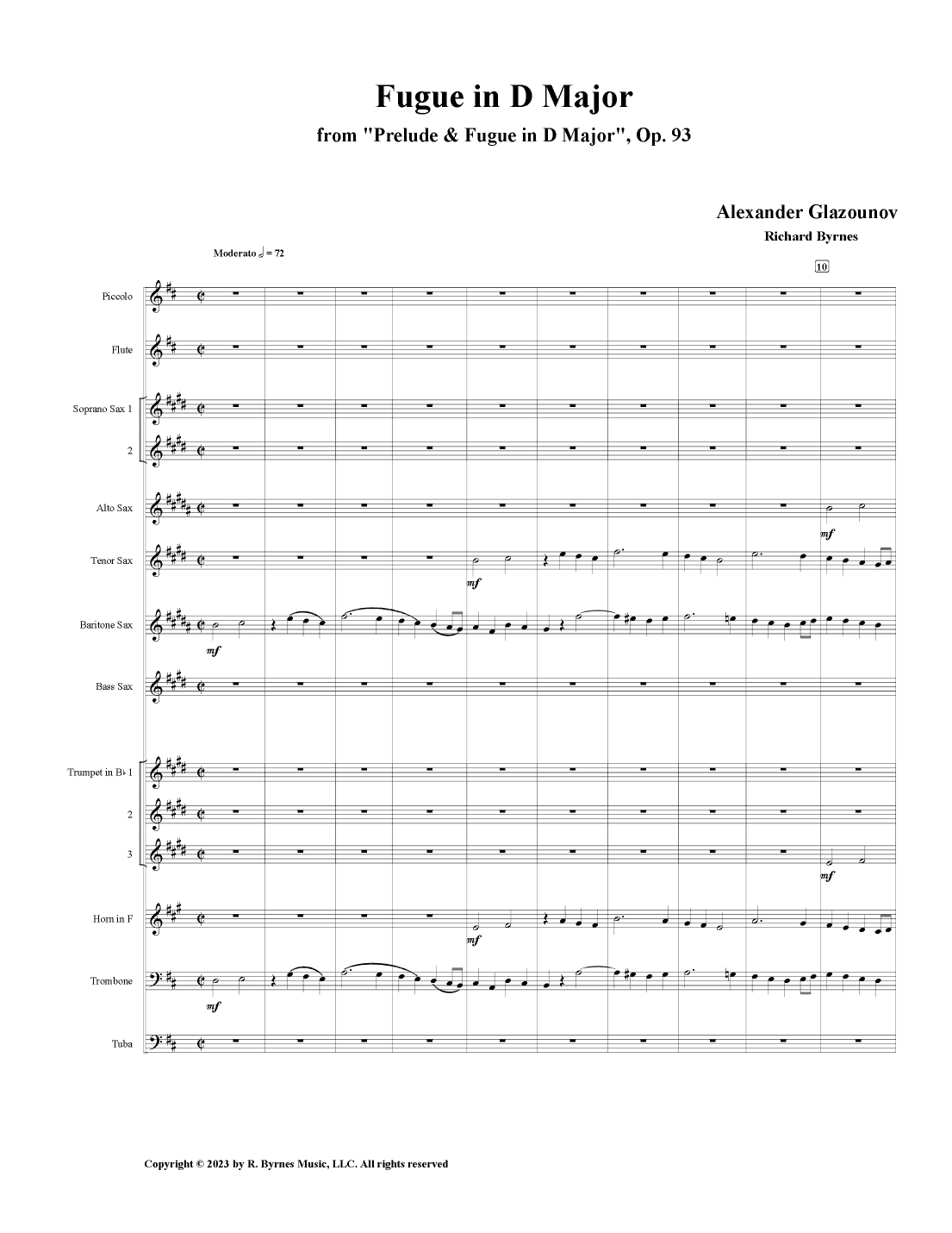Fugue in D Major, Op. 93 (Metal Orchestra) (arr. Richard Byrnes)