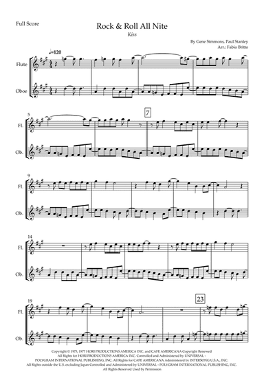 Rock And Roll All Nite (arr. Fabio Britto)