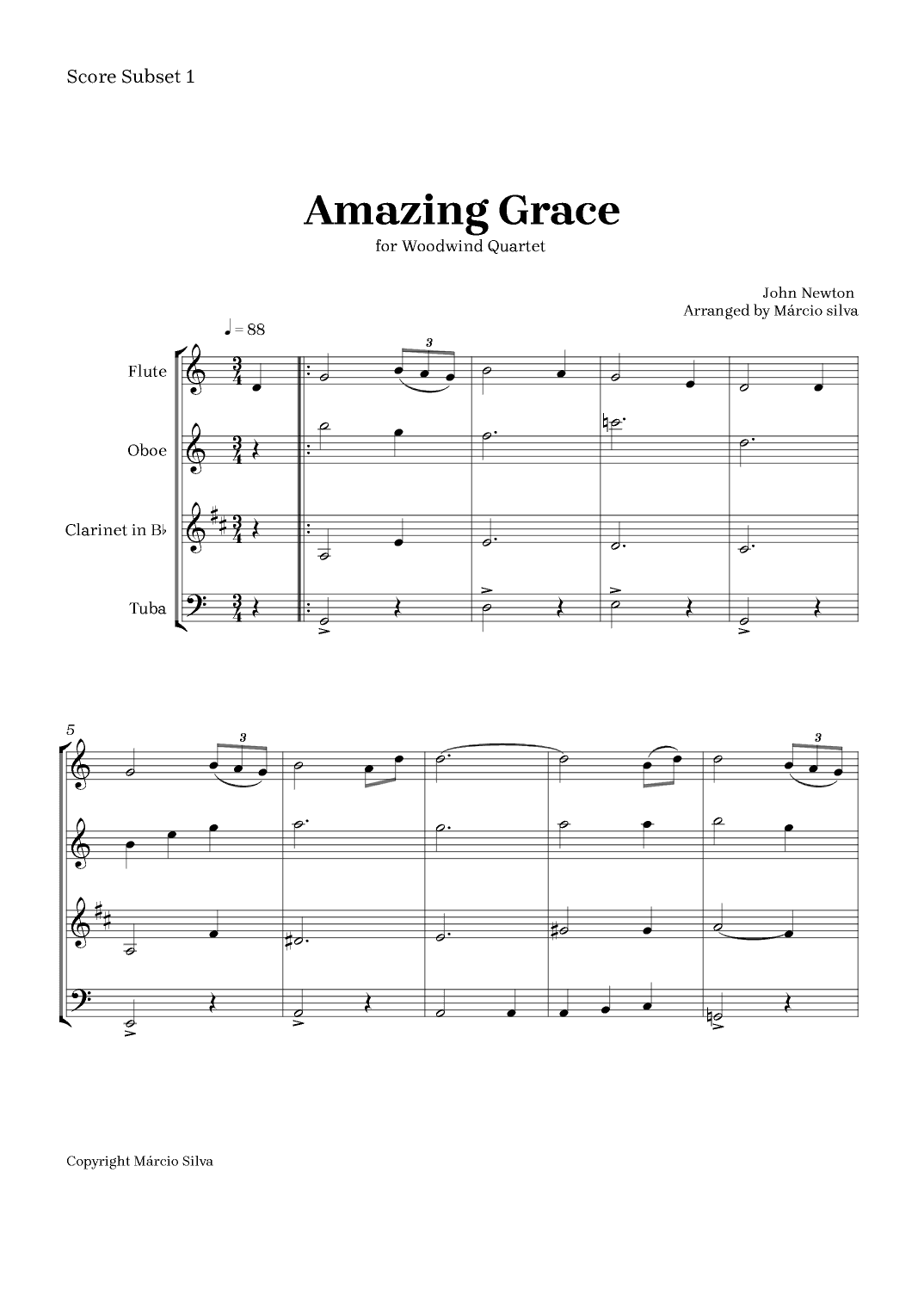 Amazing Grace (arr. Márcio Silva)