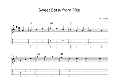 Sweet Betsy from Pike (arr. songbooks.info)