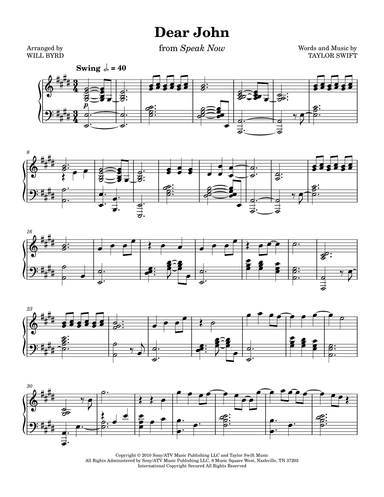 Dear John (arr. Will Byrd)
