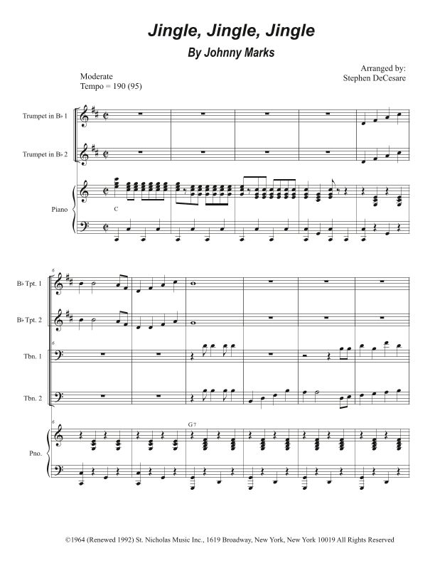 Jingle, Jingle, Jingle (arr. Stephen DeCesare)