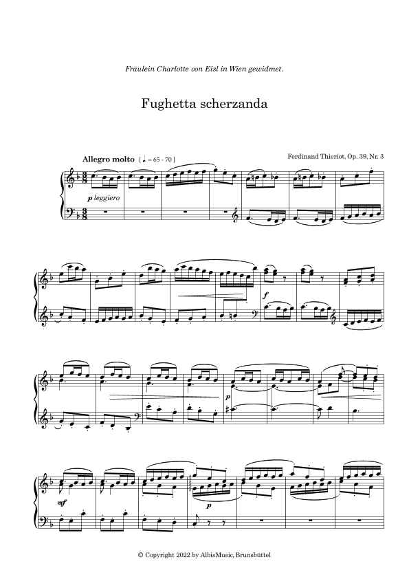Fughetta scherzando op.39 No.3