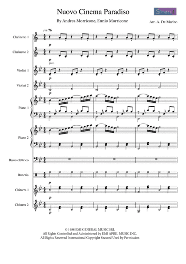 Cinema Paradiso (arr. Alessandro De Marino)