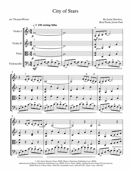 City Of Stars (arr. Thomas Winter)