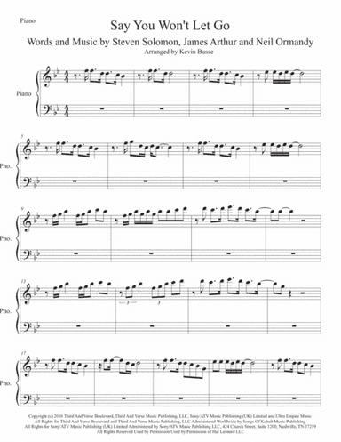 Say You Won't Let Go (arr. Kevin Busse)