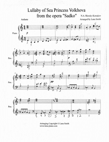 Russian Fairy tale Sea Princess sings a Lullaby to her beloved Sadko (arr. Lana Smith)