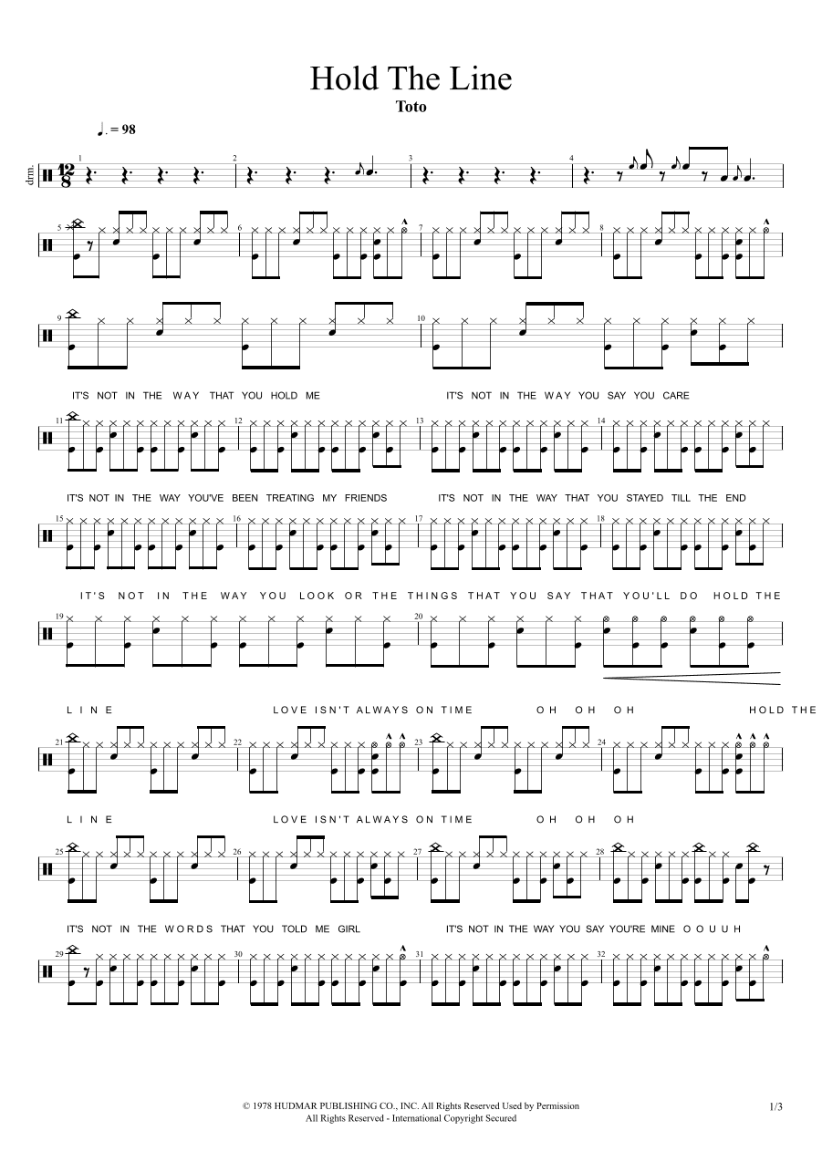 Hold The Line (arr. Cyril Mayer)