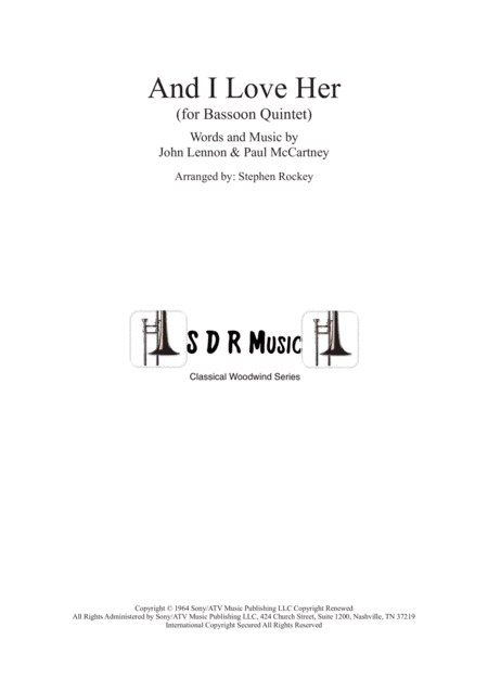 And I Love Her (arr. Stephen Rockey)