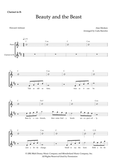 Beauty And The Beast (arr. Cadu Barcelos)