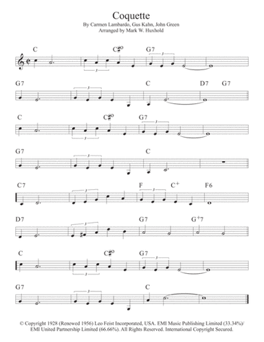 Coquette (arr. Mark W. Huxhold)