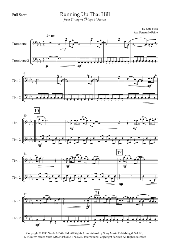 Running Up That Hill (arr. Fernando Britto)