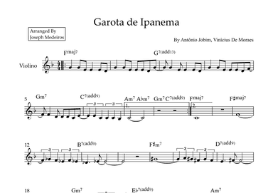 Garôta De Ipanema (arr. Joseph Medeiros)