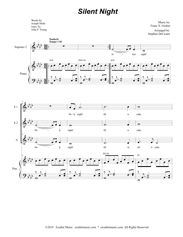 Silent Night (Vocal Trio - (SSA) (arr. Stephen DeCesare)