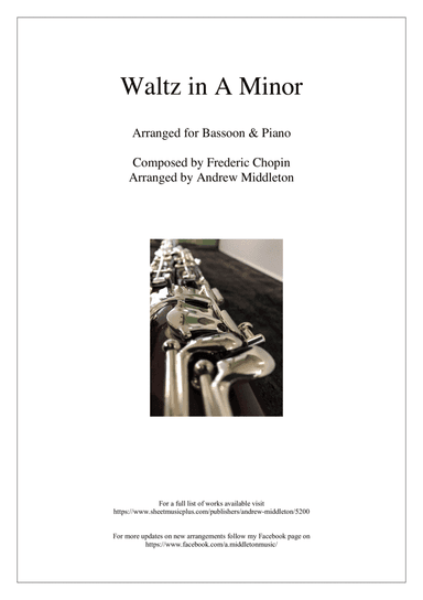 Waltz in A Minor arranged for Bassoon and Piano (arr. Andrew Middleton)