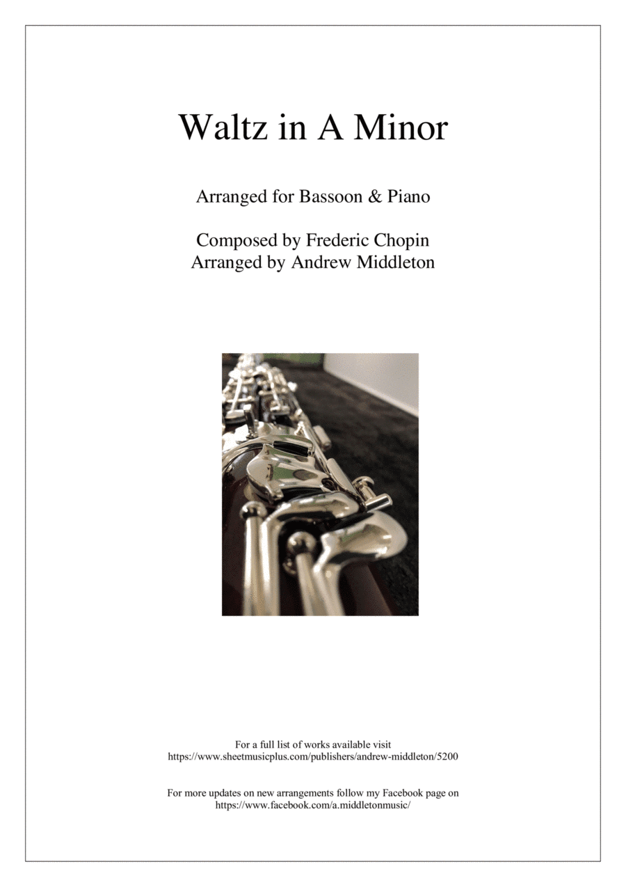 Waltz in A Minor arranged for Bassoon and Piano (arr. Andrew Middleton)