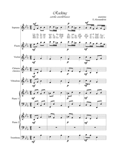 Rocking for Voice and school orchestra (arr. Ester Alessandrini)