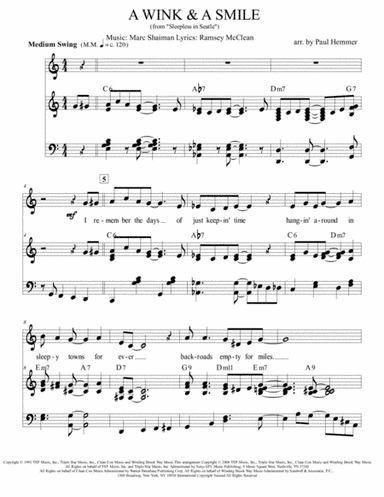 A Wink And A Smile (arr. Paul Hemmer)
