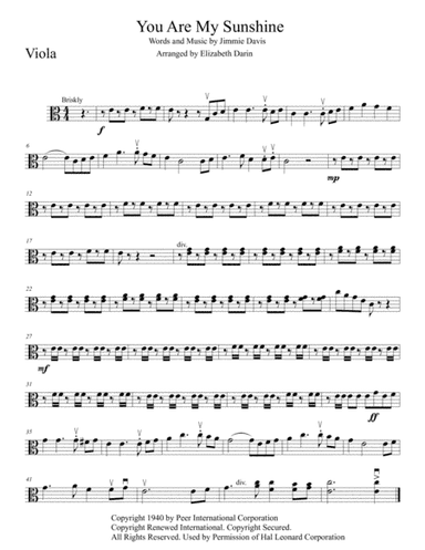 You Are My Sunshine (arr. Elizabeth Darin)