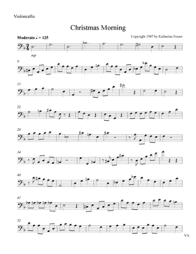 Christmas Morning ("King Arthur's Ride") for Flute and Cello Duet