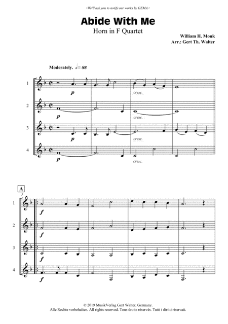 Abide With Me (arr. Gert Th. Walter)