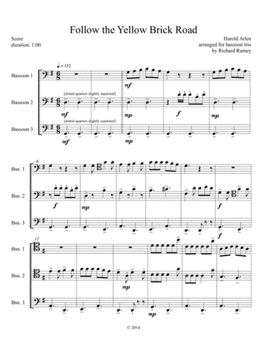 Follow The Yellow Brick Road (arr. Richard Ramey)