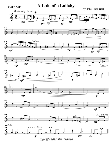 A Lulu of a Lullaby-violin solo