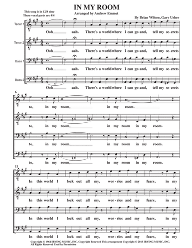 In My Room (arr. Andrew Emmet)