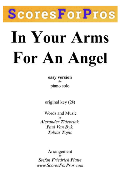 In Your Arms For An Angel (arr. Stefan Friedrich Platte)