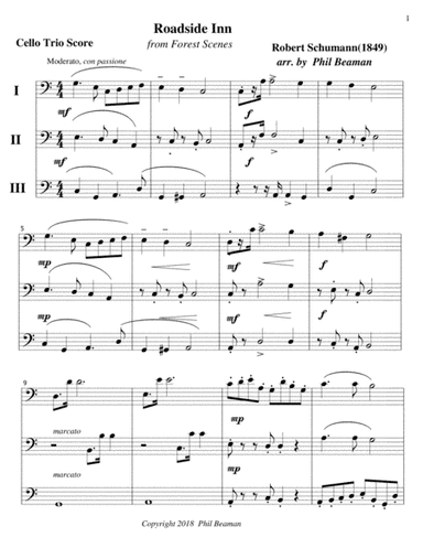 Roadside Inn - Cello Trio (arr. Phil Beaman)